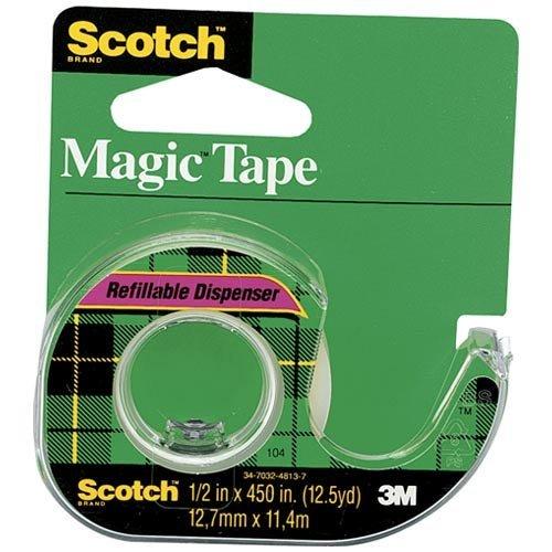 3M Scotch® Cellophane Tape - Less Prone to Discoloration - Clear Tape - Jumbo Roll - 10 Rolls Per Case - 12mm x 50m - 500-3-12-10P