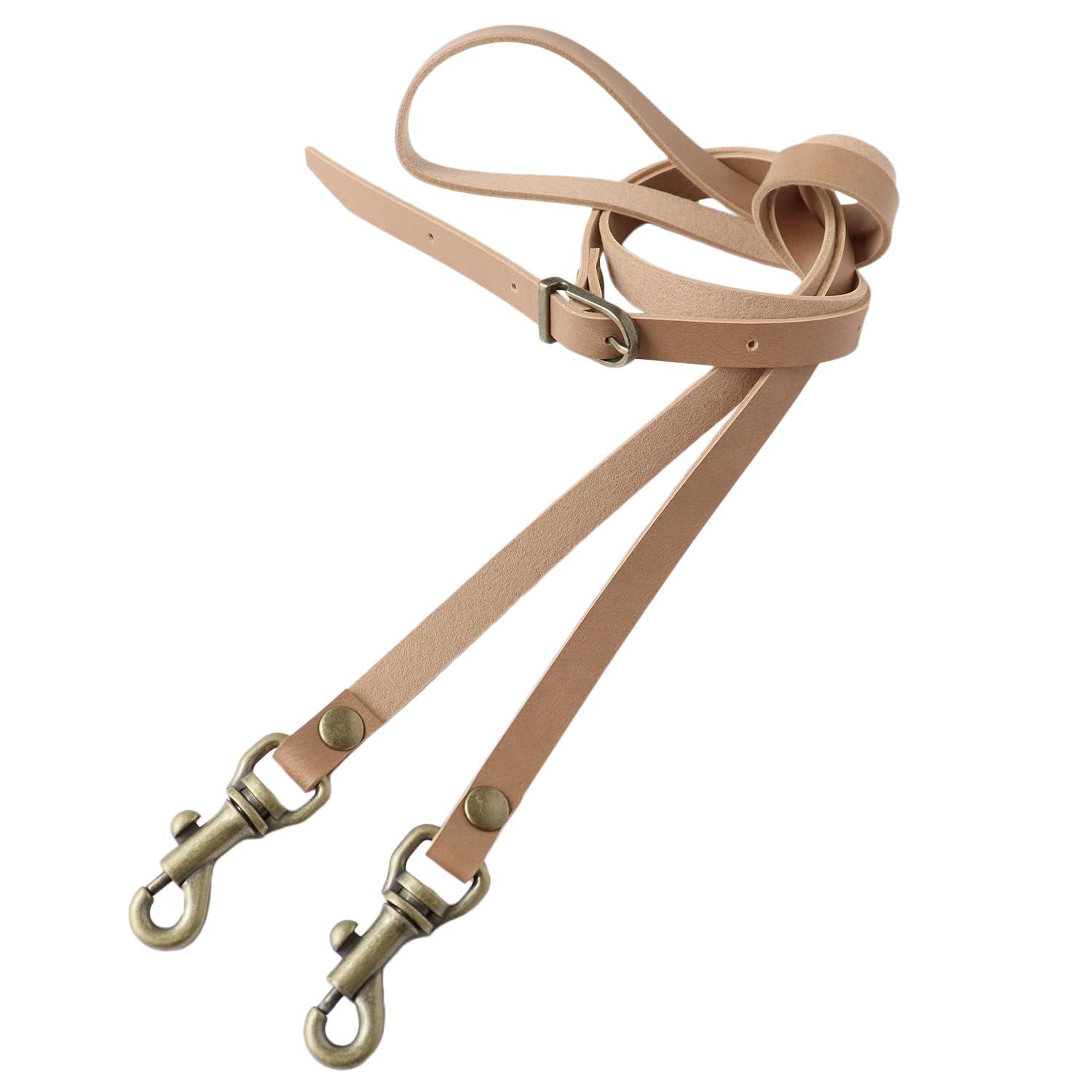 Nippon Chuko Shoulder Strap Width: 1cm (0.4 in) Leather Length: 120cm (47 in) Width: 1cm (0.4 in) Beige S1210-E Craft Supplies Bag Materials Shoulder Strap