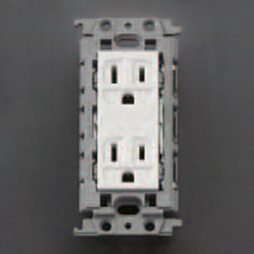 125V/15A Flush-Mount Outlet (2-Outlet/Grounded) [Insulated Frame]
