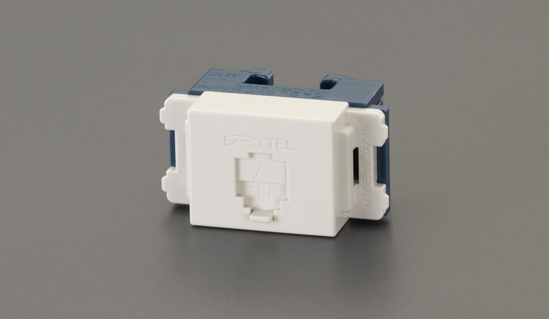 Telephone modular jack (6-pin, 4-conductor)