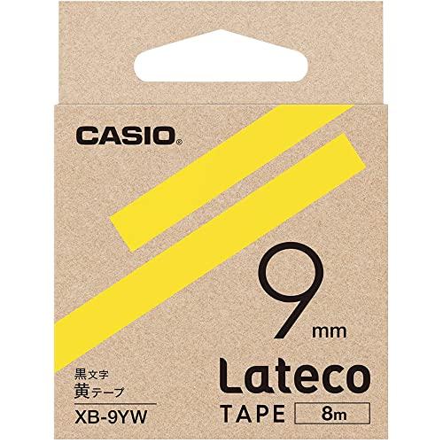 Casio LabelWriter Latico Refill Tape Yellow with Black Text 9mm XB-9YW
