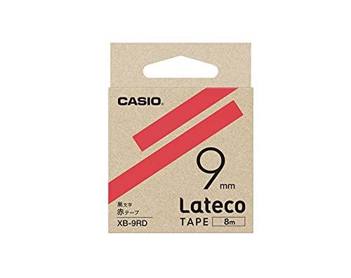 Casio LabelWriter Latico Refill Tape Red with Black Text 9mm XB-9RD
