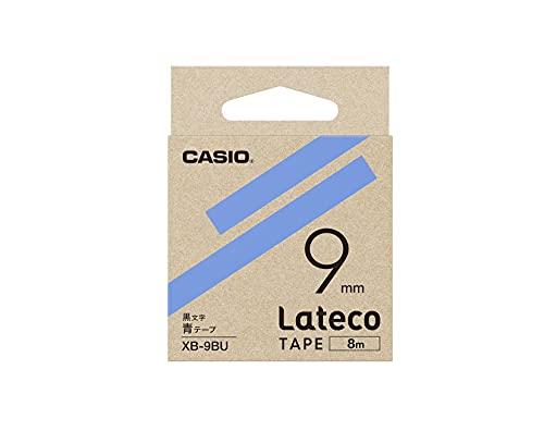 Casio LabelWriter Latico Refill Tape Blue with Black Text 9mm XB-9BU
