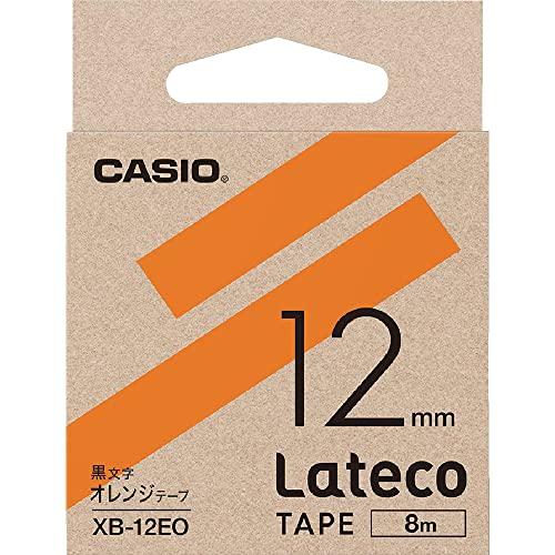 Casio LabelWriter Latico Refill Tape Orange with Black Text 12mm XB-12EO