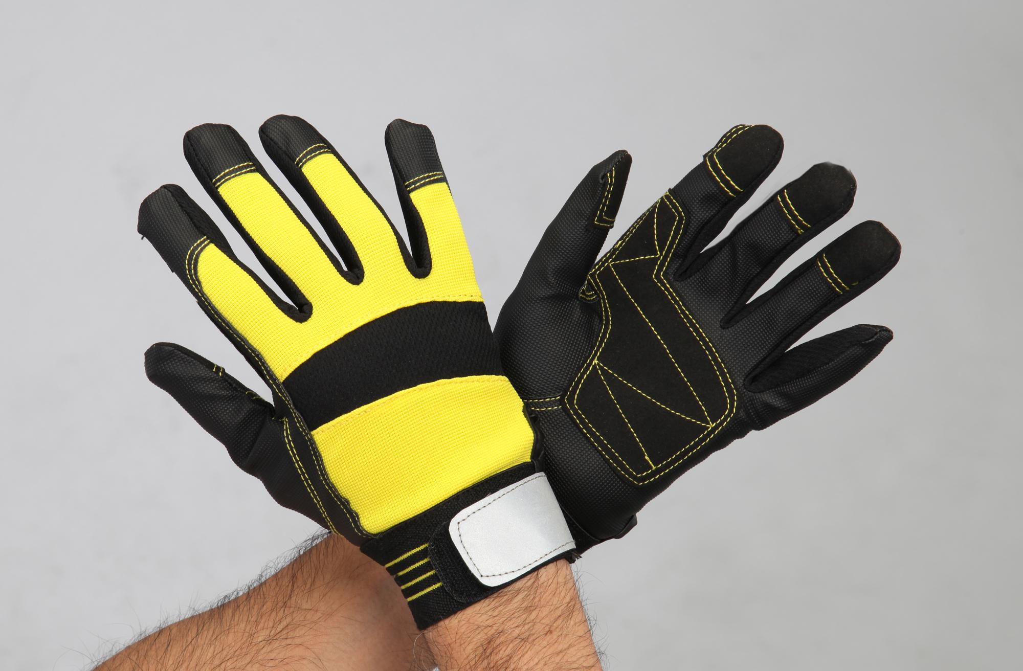 [LL] Gloves (Polyurethane, Padded / Black, Yellow)