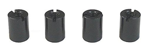 TOP LINE Aluminum Universal Color Black for M3.0, Total Length 8mm, 4-Pack TP-5608