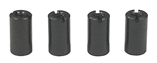 TOP LINE Aluminum Universal Color Black for M3.0, Total Length 11mm, 4-Pack TP-5611