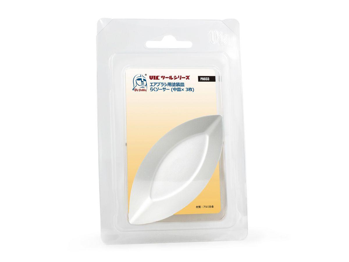 VIC Hobby Airbrush Paint Tray Raku Saucers Medium 3-Pack Hobby Tool VICPA033