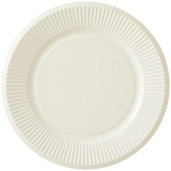 Artnap Paper Plates Disposable Plate 18cm Paper Plate 100-Pack FS-101F White