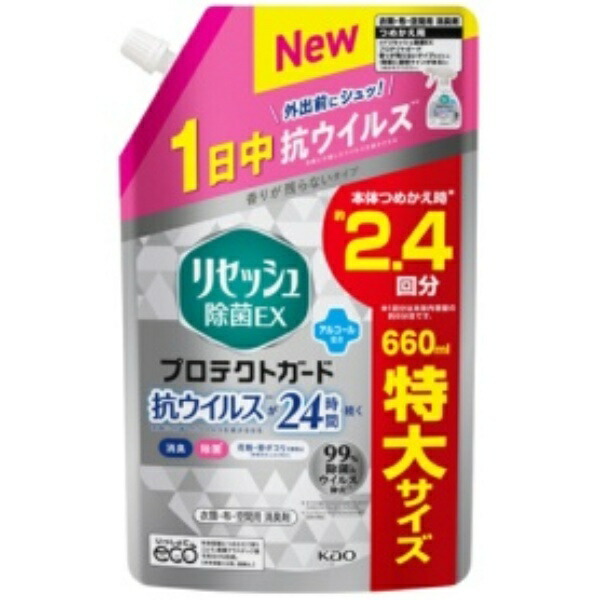 Kao LISESS Antibacterial EX Protect Guard Refill, Fragrance-Free Type, Extra Large 660ml, 1 Bottle