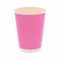HEIKO Paper Cups, Ice/Hot Dual-Use, 12 oz, 90mm Diameter, Pink, 50 Count, 004535932