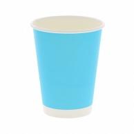 HEIKO Paper Cups, Ice/Hot Dual-Use, 12 oz, 90mm Diameter, Light Blue, 50 Count, 004535934