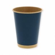 HEIKO Paper Cups (Paper Cups) Ice/Hot Dual-Use 12 oz. Diameter 90mm Unbleached Navy 50 Count