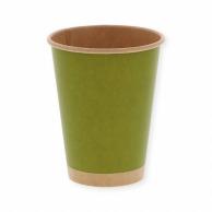 HEIKO Paper Cups for Ice or Hot Beverages 12 oz. Diameter 90mm Unbleached Matcha Green 50 Count 004535946
