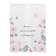 HEIKO Flat Bag Patterned Small Bag R Type R-2 Size Lintu 50 Sheets