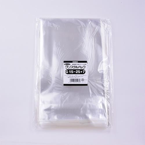 Shimojima Heiko Transparent OPP Bag Crystal Pack with Bottom Gusset 15×25cm 100 Sheets G15-25+7 Thickness 0.03×Width 150×Height 250+Gusset 70mm 006767400