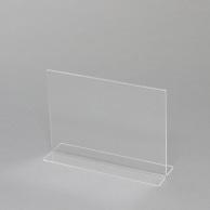 Heyko Acrylic Sign Holder T-Shaped Double-Sided A5 Landscape