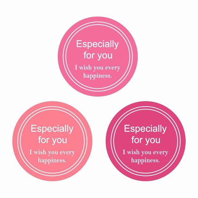 HEIKO Commercial Gift Seal Stylish C Pink 300 Sheets