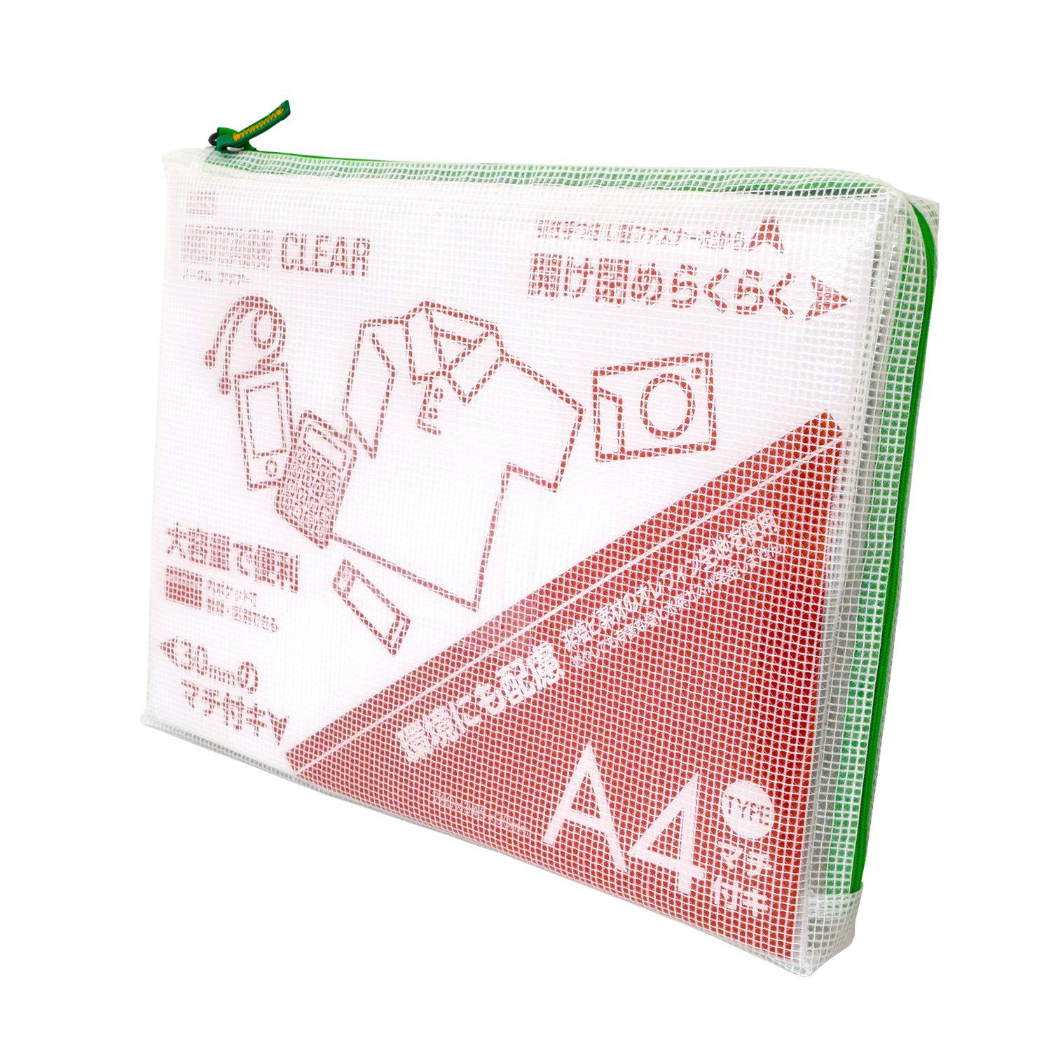 NOTAM Mesh Case with Gusset Clear A4 Green UNCM-A4#29
