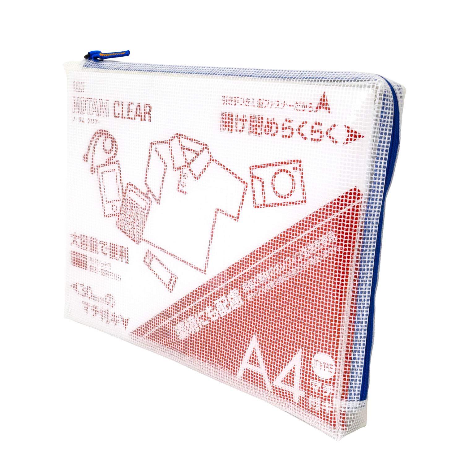 NOTAM Mesh Case with Gusset Clear A4 Blue UNCM-A4#36