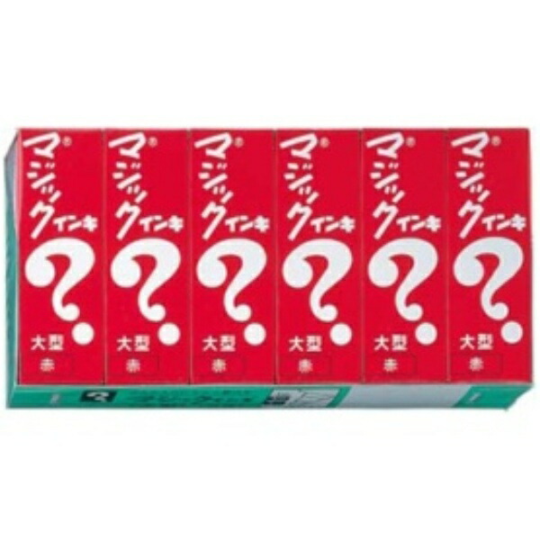 Teranishi Chemical Oil-Based Marker Magic Ink Large Red ML-T2-6P 1 Pack (6 Pens)