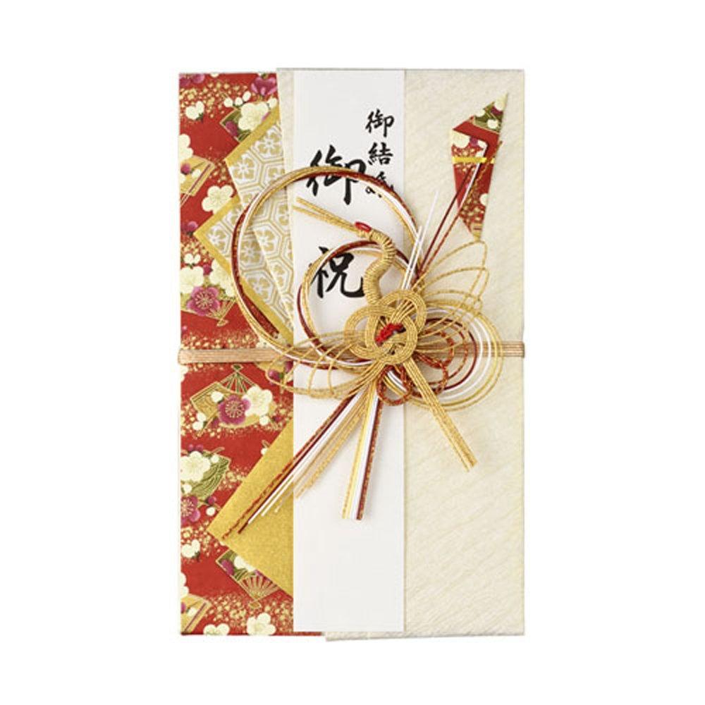 Maruai Wedding Envelope Design Japanese Style Gold Crane Red 1 Sheet Ki9R