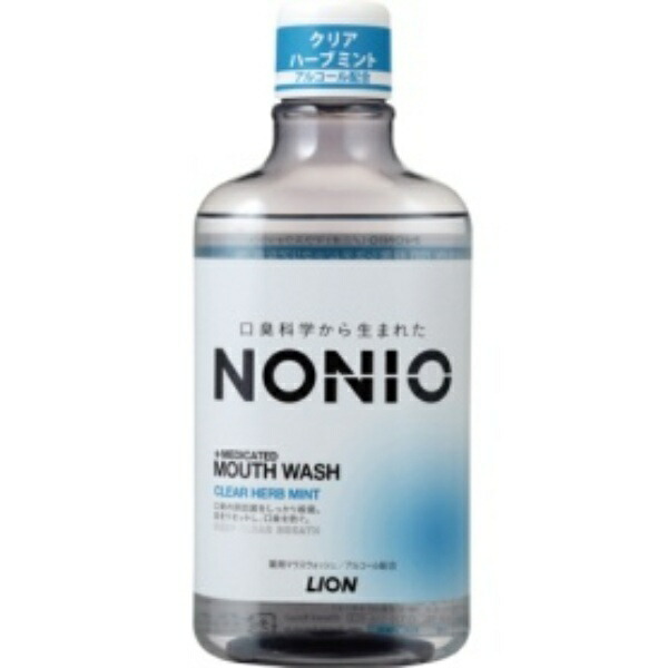 LION NONIO Mouthwash Clear Herb Mint 600ml 1 bottle