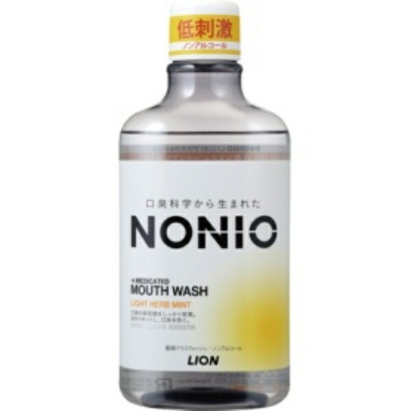 LION NONIO Mouthwash Light Herbal Mint 600ml 1 bottle
