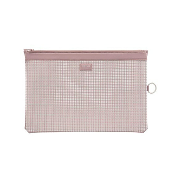 Rihitora Pouch Mesh Case Zipper Case A4S Pink F246 Momo