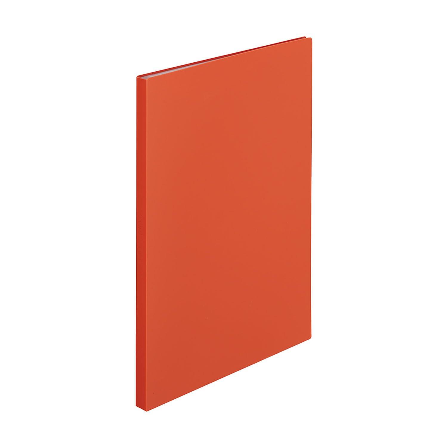 Lihit Lab Mutual Clear Book A4 S-Type 20-Pocket Terracotta Orange N2400-4