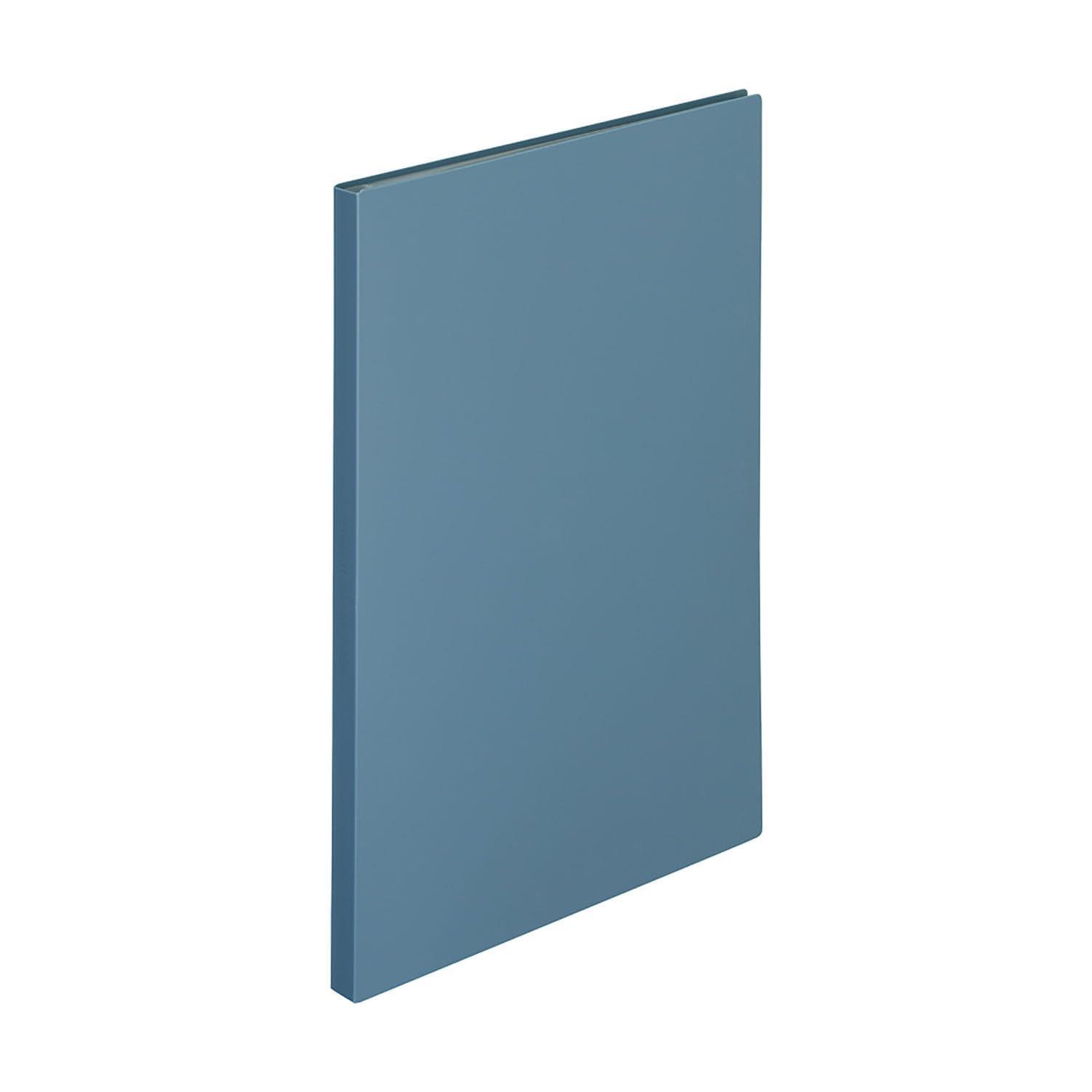 Lihit Lab Mutual Clear Book A4 S-Type 20-Sheet Pocket Slate Blue N2400-11