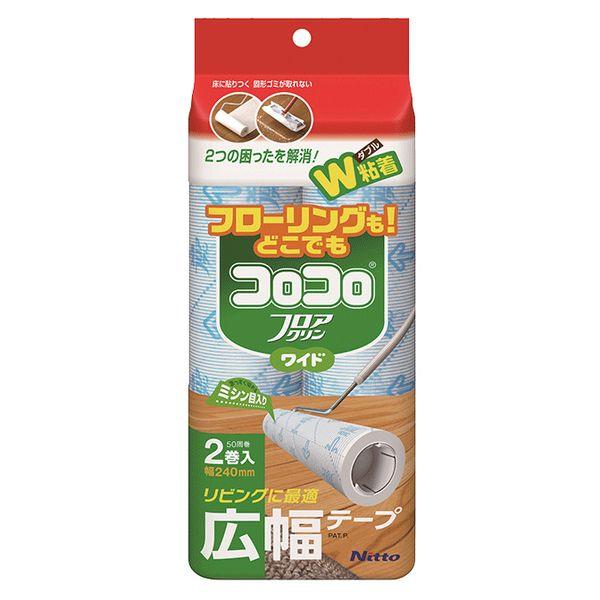 NITOMS Korokoro Replacement Tape Floor Clean Wide for Flooring & Carpet Tape Width 240mm 2 Rolls C2502