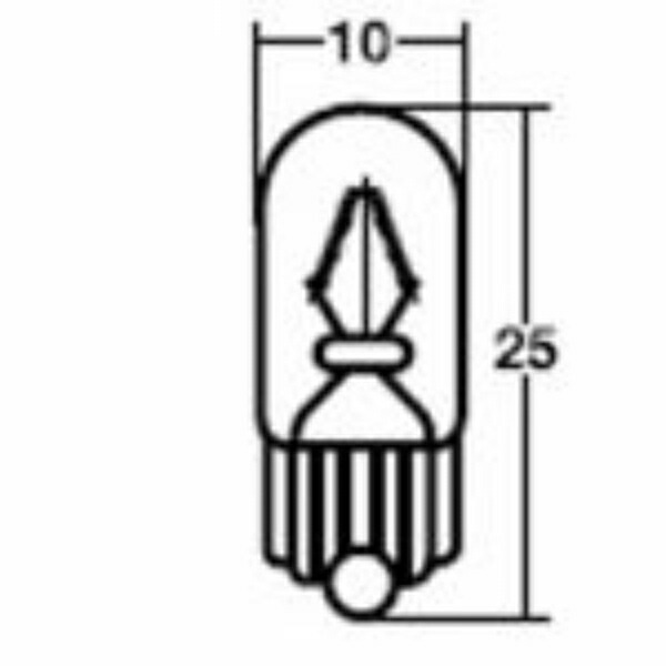 STANLEY Electric Motorcycle Wedge Base Bulb T10 12V 1.7W 10-Pack WB121 Two-Wheeler Turn Signal Light Replacement Bulb