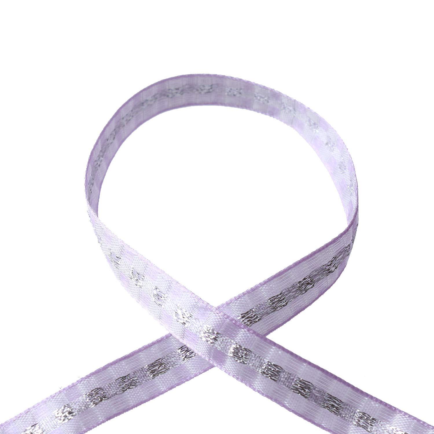 Blanc de Core Ribbon Crystal Check No.1010-64 10mm × 15m