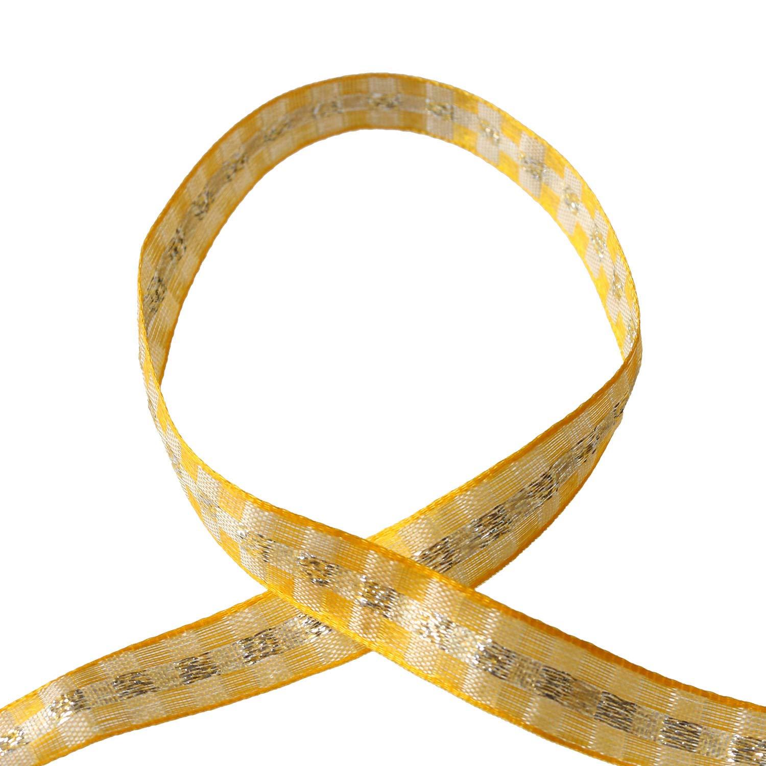 Blanc de Core Ribbon Crystal Check No.1010-83 10mm × 15m