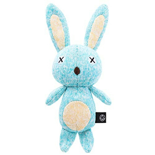FAD Dog Toy Animal Plush Toy S Size Rabbit Blue Squeaker
