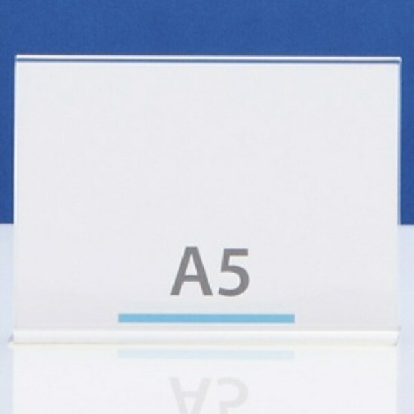 Double-Sided Sign Holder (T-Type) A5 Landscape (Menu Type) Ref.48501