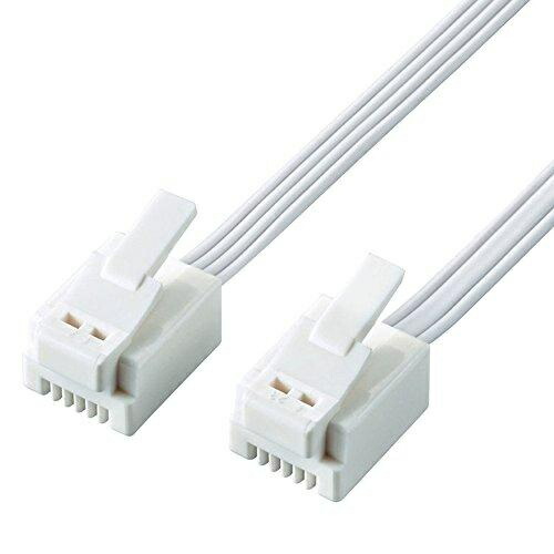 ELECOM Modular Cable with Clip Break Prevention, 1.0m, White MJ-T1WH