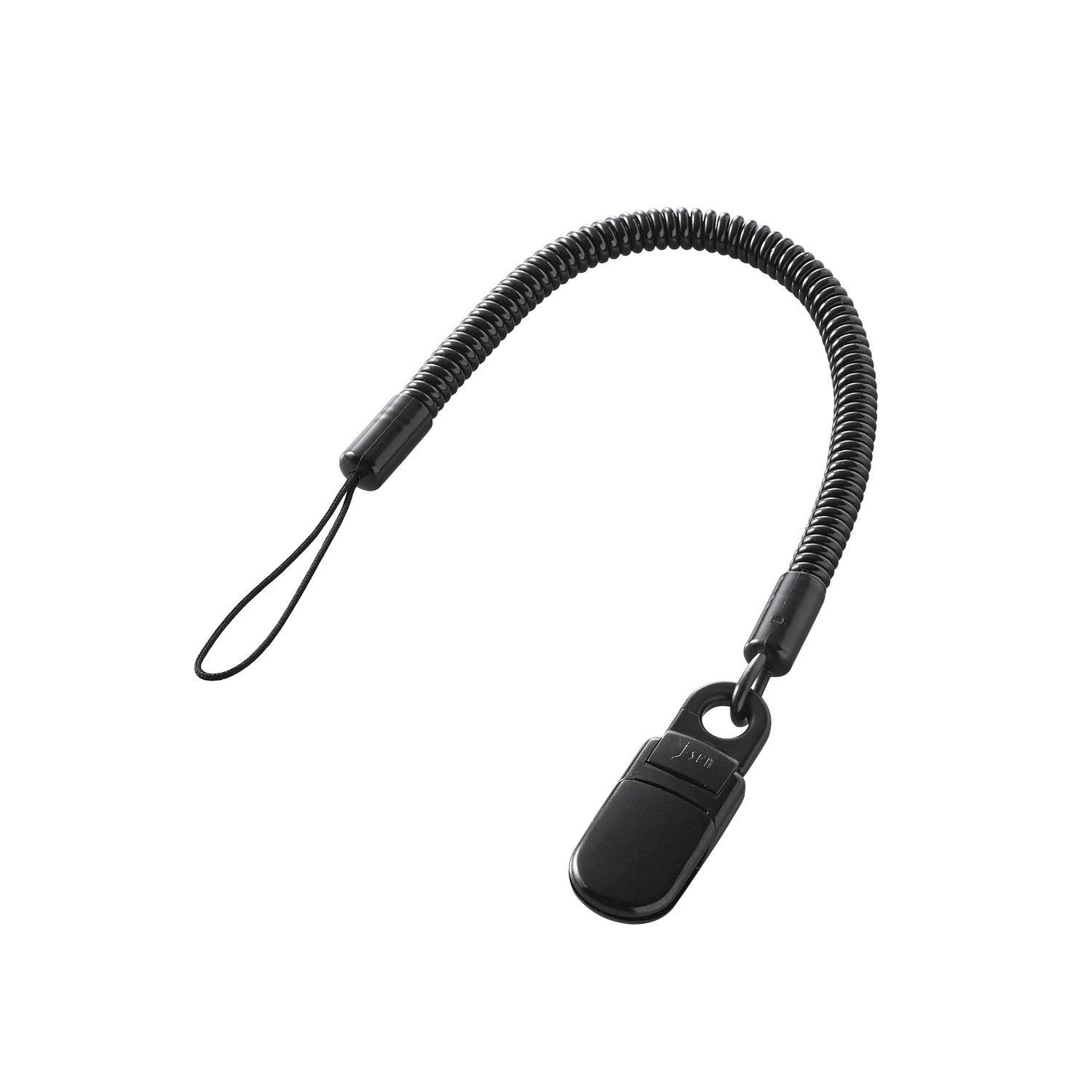 ELECOM Smartphone Strap/Clip (Resin)/70cm/Black