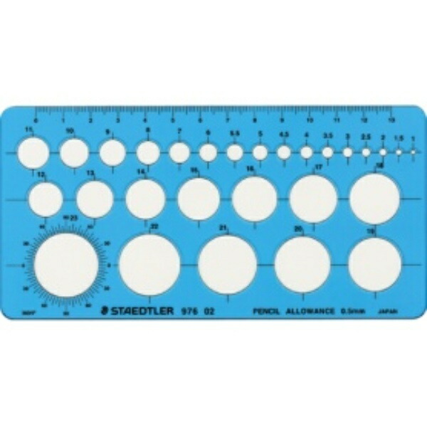 STAEDTLER Template Circle Ruler (Small) 1 Sheet 976 02