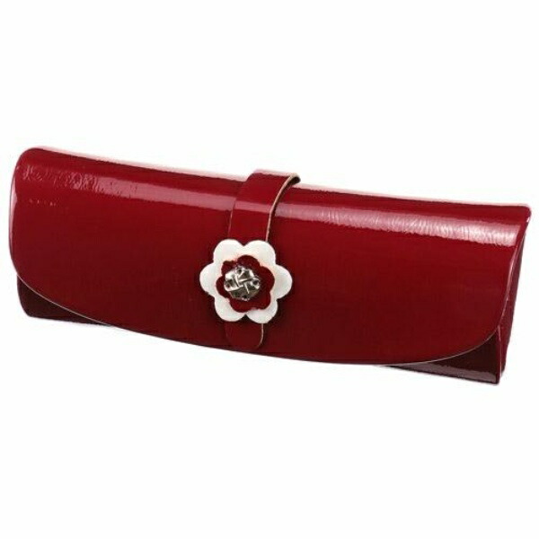 Enamel Eyeglass Case Flower Belt Red 692-571 33-00