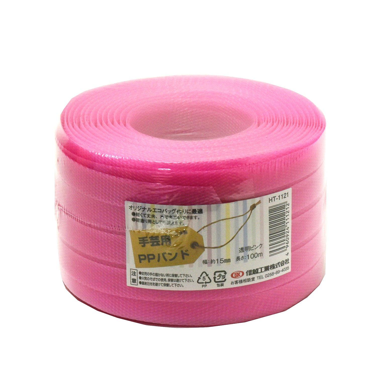 Shinetsu Kogyo Craft PP Band HT1121 100m Transparent Pink PP RAP60160081