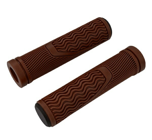 NOGUCHI Bicycle Grips [Comfy Grip] Left & Right Set, Dark Brown, Small