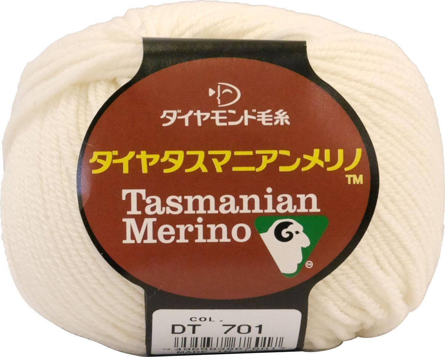Diamond Yarn Diamond Tasmanian Merino Wool Yarn Medium Weight Col.701 White Family 40g Approx. 120m