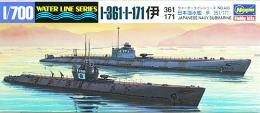 Hasegawa 1/700 Waterline Series Imperial Japanese Navy Submarine I-361/I-171 Plastic Model Kit 433