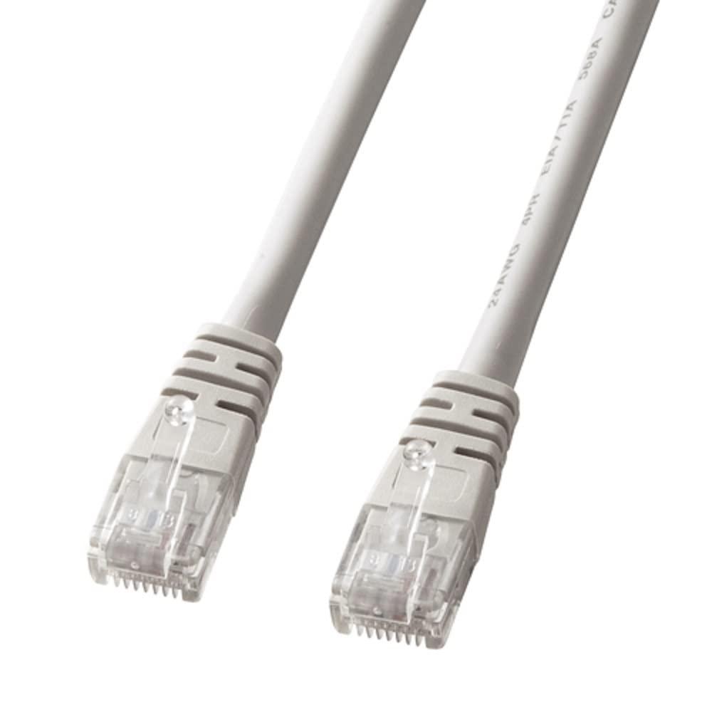 Sanwa Supply Enhanced Category 5 Twisted Pair LAN Cable 1m Light Gray KB-T5Y-01N
