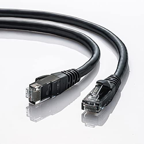 Sanwa Supply LAN Cable CAT6A Twisted Pair 10Gbps/500MHz Gigabit Ethernet Cable with Snap-Proof RJ45 Connectors (0.5m) Black KB-T6AY-005BK