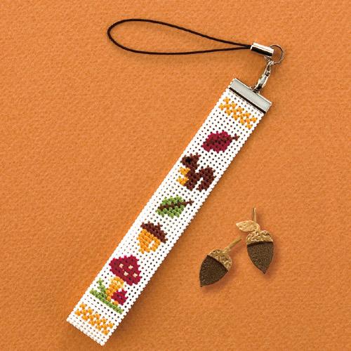 Olimpas Silk Strap Embroidery Kit: Squirrel and Acorn ST-12