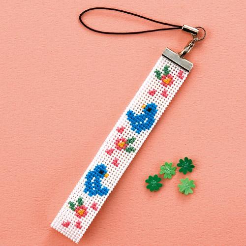 Olimpas Silk Strap Embroidery Kit: Bird and Flowers ST-14