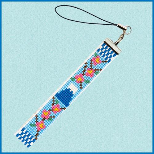 Olimpas Silk Strap Embroidery Kit: Cherry Blossoms and Mount Fuji ST-29